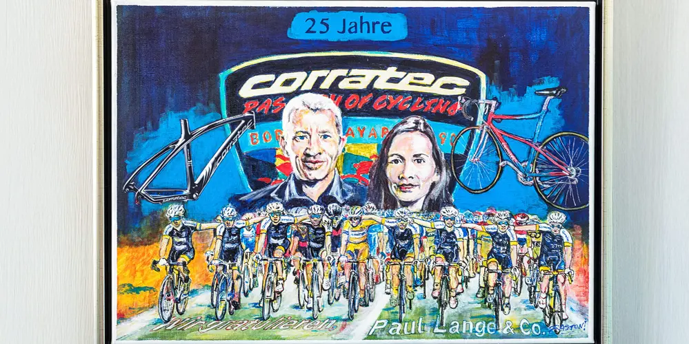 Gemälde der corratec Gründer für 25. Jahriges Firmenjubiläum