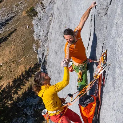 Thomas and Alexander Huber climing
