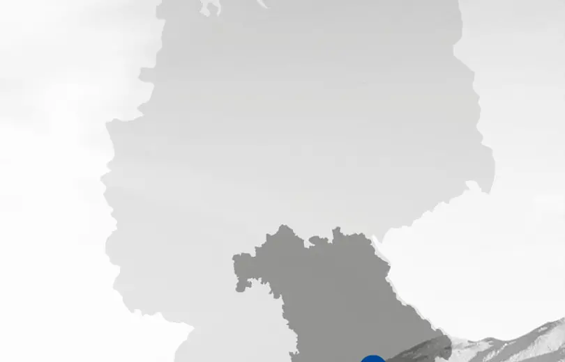 Landkarte mit corratec Standort Raubling