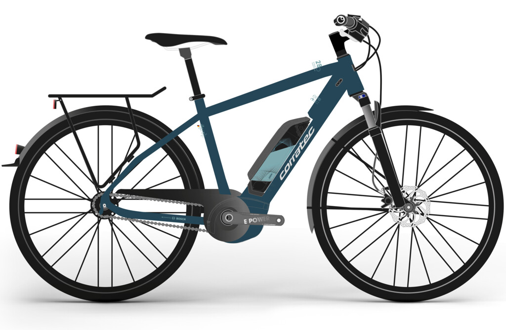 Product image 1 of the product “E-Power Urban 28 Fusion Tube AP5 11S Gent Dark Blue, Light Blue, Silver | 55”