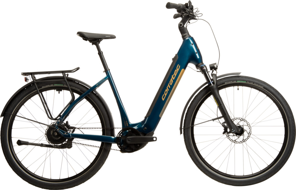 Product image 1 of the product “E-Power Trekking 28 CX8 Belt Wave Dark Tourquoise, Gold”